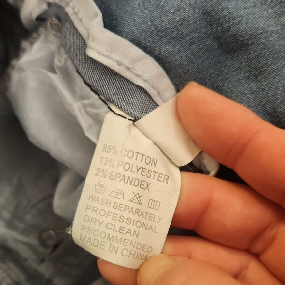 SHEIN High Waist Denim Shorts Light Blue - Picture 5 of 11